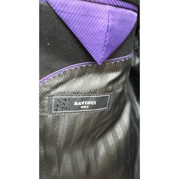 DAVINCI Designed in Italy Soft Check Tri-Blend Tweed Sport Jacket Size 46R - Picture 12 of 14